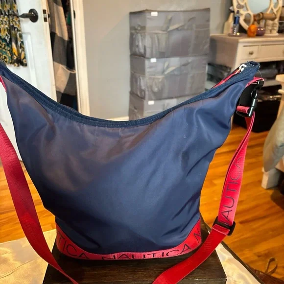 Nautica Navy and Red Crossbody Bag - Picture 4 of 11